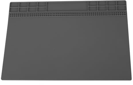 350 Mm X 250 Mm Hitzebest?ndige Wartungsplattform f¨¹r Telefoncomputer, Isoliermatte, Schreibtisch-Reparaturwerkzeuge f¨¹r L?tkolben, Telefon und Computer(Grau)
