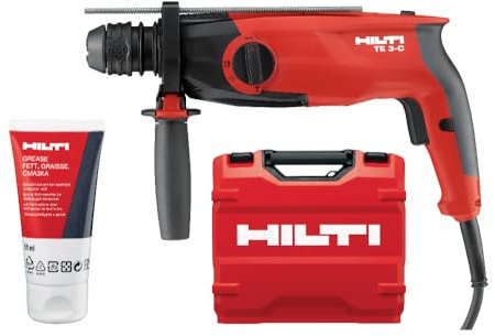 Hilti 2198218 Martillo perforador TE 3-C 230V (850W, 2.5J, SDS Plus, Tareas de perforación con y sin percusión. Peso 3 kg. Incluye maletín)