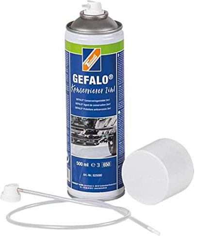 TECHNOLIT GEFALO Konservierer 2in1 Spray 500 ml, Unterbodenschutz, Hohlraumschutz, Unterbodenkonservierung, Langzeitkorrosionsschutz