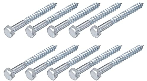 METALLIXITY Hex Tirefond Vis (M8x80mm)15pcs, Carbone Acier Autotaraudeurs Bois Boulons - pour Ménage Applications
