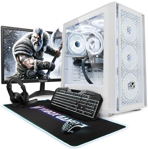 VIBOX VIII-96 PC Gamer Complet • 23 Écran • Intel Core i9 12900KF 5,2 GHz • Nvidia RTX 5060 8 Go • 16 Go RAM • 1 to NVMe M.2 SSD • Windows 11 • WiFi