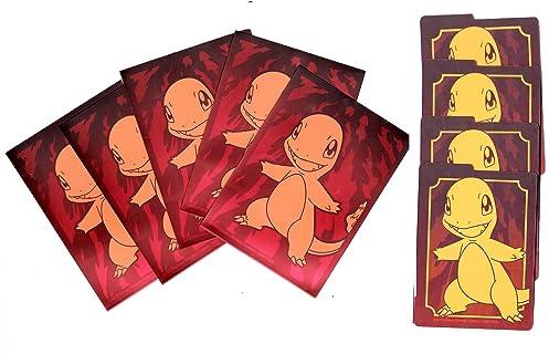 Pokemon Kartenhüllen – Obsidian Flames – Charmander Elite Trainer – 65 Hüllen + 4 Trennblätter aus Karton