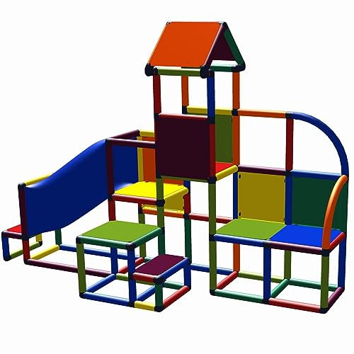 move and stic - Torre di gioco UDO con tunnel per gattonare per il giardino o la cameretta dei bambini Adventure House 6034