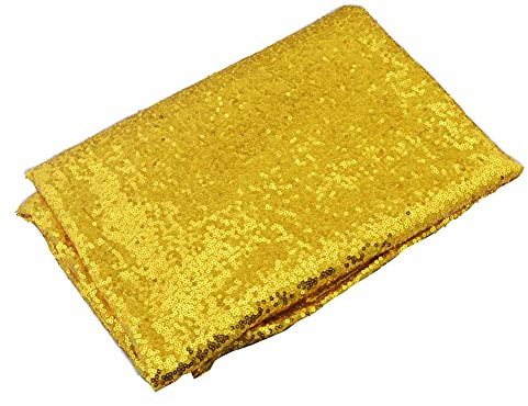Rolle TüLl,TüLl Pastellfarben 3mm Paillettenstoff Mesh Spitze Bühne Stoff Lateinische Bühne Tanz Röcke Stoff Kleidungsstück Handwerk Geschenk Tuch Party Hintergrund Dekoration (Color : Gold, Size :