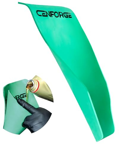 CENFORGE Silicone Flexible Oil Funnel For Car Draining and Refill Tool – Universal Guide for Mess-Free Fluid Changes, Reusable Automotive Tool for Cars, Trucks & Motorcycles (Color: Green)