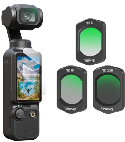 SMALLRIG Magnetic ND Filters Set for DJI Osmo Pocket 3, 4 Piece Set ND8, ND64, ND256 Multi-coating Filter and Screen Protector, Accessories for Outdoor Lens Protection & Exposure Control - 4774 | Multi-Coating Filter and Screen Protector, Accessories for Outdoor Lens Protection & Exposure Control 4774