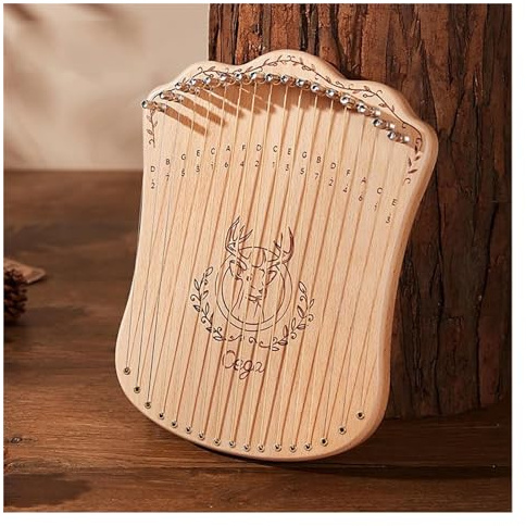 harfe instrument 17-saitige Lyra-Harfe Tragbare Harfensaite Aus Massivem Buchenholz Mit Stimmschlüssel-Picks Für Anfänger Und Erwachsene(Log)