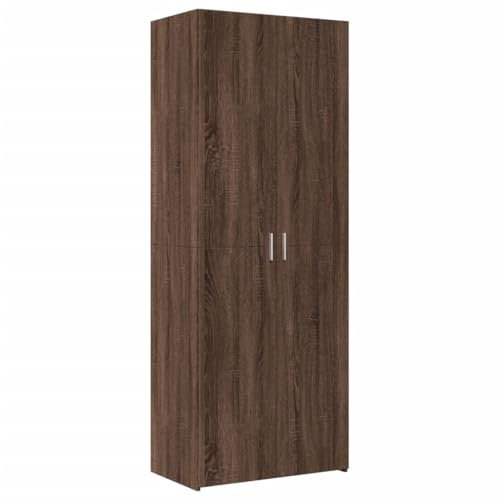 vidaXL Highboard 70x42.5x185 cm Brown Oak Engineered Wood Cabinet - Storage and Organization for Living Room, Bedroom, Hallway