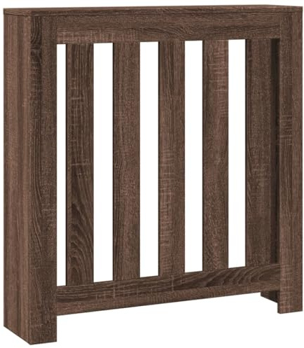 vidaXL Heizkörperverkleidung, Heizungsverkleidung Modernes Latten-Design, Heizkörperabdeckung für Wohnzimmer, Heizungsabdeckung, Braun Eichen-Optik Holzwerkstoff