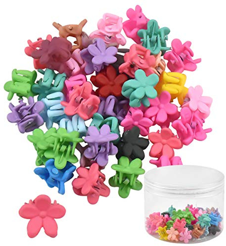 40 Piezas Pinzas Pelo Niña, Pinzas para el Pelo de Flores, Pinzas Pelo Bebe de Colores, Horquillas Pelo Niña en Forma de Flor Multicolor, Mini Pelo Garras de Pelo, Para Niñas y Mujers