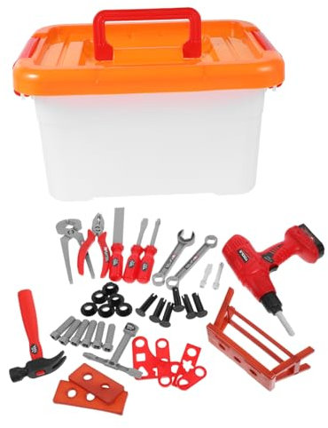 Yardwe 1Satz Werkzeugset Für Teiliges Werkzeugkoffer Für Jungen Funktionierenden Werkzeugen Aus Material Rollenspiele Und Kreative