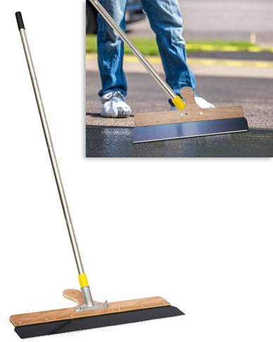 YAGEANNL Flächenrakel Stehrakel 560mm Flächenspachtel mit Teleskopstiel und Stecker Rakel Ausgleichsmasse Gezahnt mit Steckvorrichtung