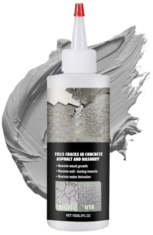 Riempitivo Crepe Asfalto 150ml | Sigillante per Vialetti | Ripara Crepe Stradali | 4.4x4.4x15cm, Resistente all’Usura e Impermeabile, Ideale per Cemento Bitume