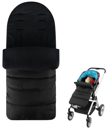 Universal Baby Bunting Footmuff for Pushchair Cosy Toes for Pram Warm Pram Liner Warm Fleece Liner Waterproof Windproof Stroller Footmuff for Winter Travel Pram Accessories 88×40CM