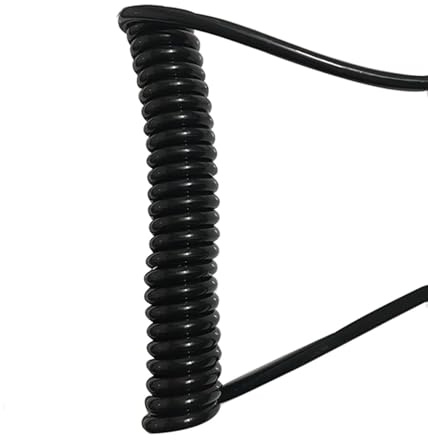 Elektrisches Kabel, Teleskop-Spiralkabel, Spiral-Stromkabel, 2-adrig, 2,5 mm, quadratisch, Außendurchmesser 8, Meter, 7, Federkabel, einziehbarer Draht(Undraw 1.25 Meters)