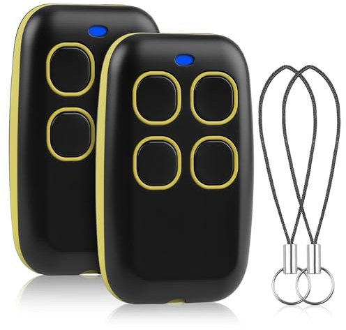2Pcs Telecomando Universale per Cancello 4 in 1 Multifrequenza 280-868 MHz, Radiocomando Rolling Code e Codice Fisso, Compatibile con CAME, NICE, FAAC, BENINCA SCS Sentinel, Duplicatore Programmabile