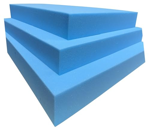 Brillars High Density Blue Upholstery Foam Cut to Size – Cushion Padding for Garden Bench, Dog Bed, Sofa, Chair, Caravan, Campervan & Furniture Replacement (Made to Order) (2.0 Inches, 16 x 16)