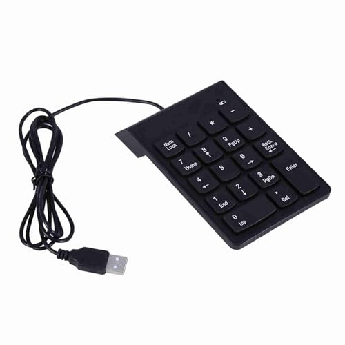 Kikumi Tastierino Numerico USB Mini Tastierino Numerico Tastiera a 18 Tasti per Laptop Desktop PC Pro