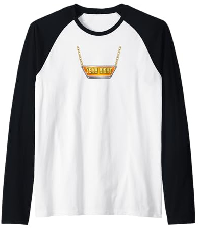 Naranja Color Yeah Cadena Derecha Gráfico Naranja Camiseta Manga Raglan
