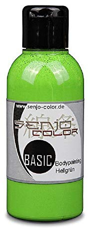 Senjo Color Basic Bodypainting I colore del viso e del corpo I cosmetici, dermatologicamente testato I carnevale, costume I 75 ml I verde chiaro