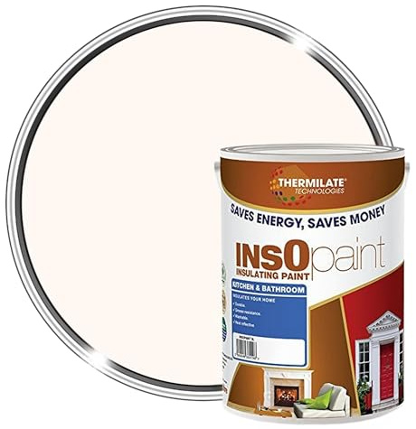 Thermilate InsOpaint Interior Emulsion Ivory 5L - Energy-Saving Anti-Condensation & Mould-Resistant Wall and Ceiling Paint for Long-Lasting Warmth and Protection