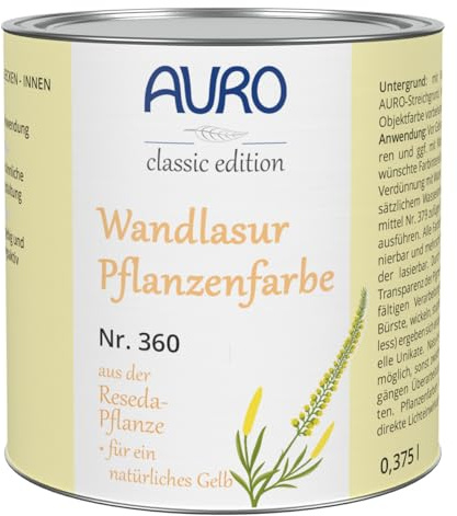 Auro mural Lasure Plante de couleur – jaune de Reseda – 0,375L