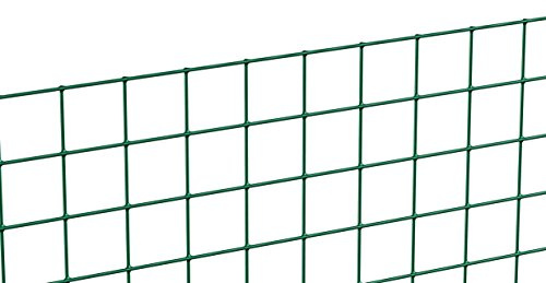 Alberts 614508 Rejilla soldada, Distintas alturas - disponible en diferentes colores, Verde, Mallas 12,7 x 12,7 mm, Altura 50 cm, Longitud 5 m