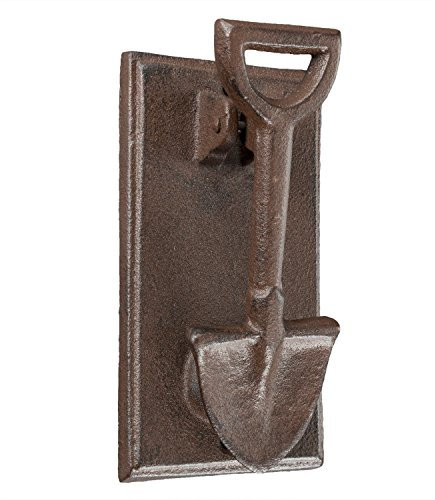 Homescapes Türklopfer Spaten Design aus Gusseisen klassisch Braun 699g