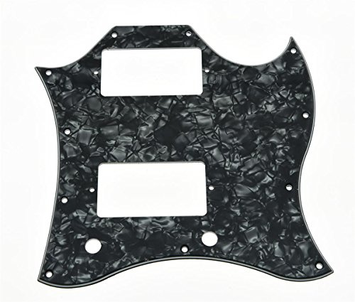 KAISH American Standard SG Vollgesichts-Gitarren-Schlagbrett für SG Spezialgitarre, hergestellt in den USA, Schwarz Perlmutt
