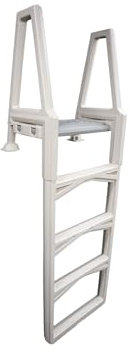 Confer Plastics 635-52X Sturdy Above Ground in-Pool Swimming Pool Ladder for Decks Adjustable from 46-56