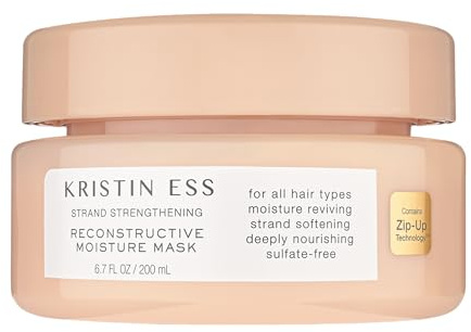Kristin Ess Hydrating Deep Conditioner Protein Hair Mask - Shea Butter + Coconut Oil Hair Treatment for Dry Damaged Hair - Deep Conditioning, Strengthening, Softening, Anti-Frizz - Pear + Amber Scent