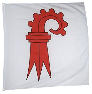Fahne/Flagge Schweiz Kanton Basel-Land - 150 x 150 cm + gratis Sticker, XXL-Fahne von Flaggenfritze®