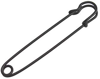 Wuuycoky Schwarz Sicherheitsnadel, Sicherheitsnadel, erhältlich in verschiedenen Größen Lenght:89 mm,Width:16mm,10 Pcs