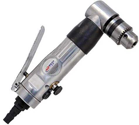 Backbayia Luft-Winkelbohrmaschine, Druckluft/Winkelbohrer, Druckluft-Bohrer, rechtwinklig, Adapter (7004L)