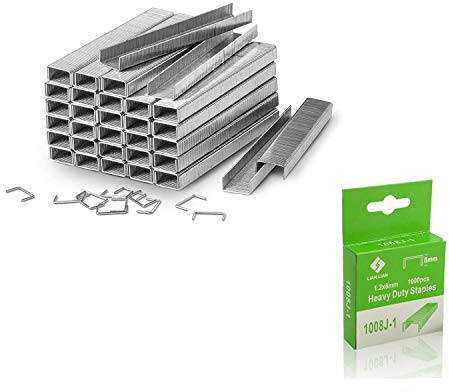 Meiyijia - Handtacker-Set, robuste 3-in-1-Klammer, leistungsstarker Werkzeugtacker mit einstellbarer Schussleistung, inklusive 7600 Heftklammern und Abzieher (Typ D-4000)