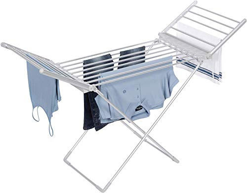 Groundlevel Large 18 Bar Heated Winged Clothes Airer/Drier Quick Drying