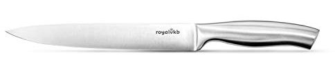 royalvkb Royal VKB KN0416 Edelstahl-Schneidemesser, ergonomischer Griff, 33 cm, spülmaschinenfest, silberfarben