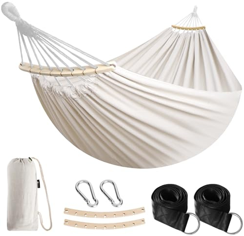 Anyoo Amaca da Giardino Durevole Amaca con Asta in legno Curva da 40 cm,Comoda Amaca Portatile con Accessorio per Cintura,Custodia da Trasporto per Cortile Interno/Esterno Spiaggia