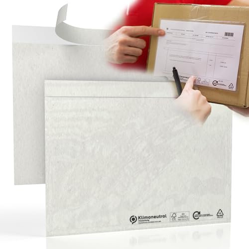 umschlag-discount – transparente Versandtaschen aus Folie für Lieferscheine, Rechnungen, Retourenscheine & Co – 500 Stück selbstklebende Lieferscheintaschen mit den Maßen 240 x 180 mm (DIN C5)