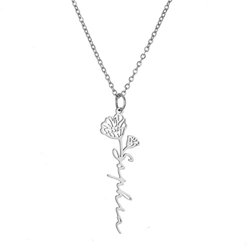 HSWYFCJY Namenskette für Damen, Personalisiert Kette mit Namen， Silber Gold Roségold Namen Kette Halskette Schmuck für Frauen