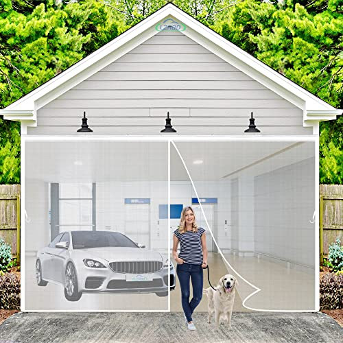 LZHBD Fliegengitter Tür Insektenschutztür Insektenschutzrollo Schiebetür 140x230cm mit Full Frame Klettverschluss & Eingenähten Gewichten, Bausatz, Weiß Neuste-Version