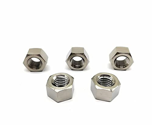 RISON-Titanium Dado in Titanio M8x1.25mm, 5 Pezzi Esagonale Autobloccanti in Lega di Titanio DIN934, di Arresto e Bloccaggio Filettati per Viti, Bulloni e Barre Filettate