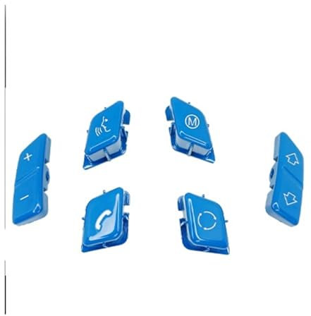 Boshu daili Store Auto-Lenkrad-M-Knopf-Schalter-Ersatz, kompatibel mit BMW 3er-Serie E90 E92 E93 M3 /1-Serie E81 E82 E87 E88 /X1 E84 Autozubehör (Color : A Model Blue)