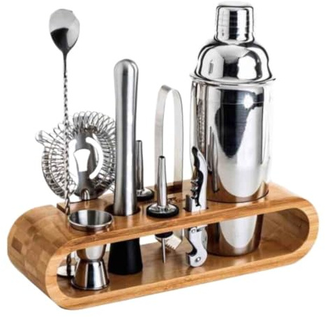 Coctelera Kit Cocktail Kit Juego De Coctelera De 10 Piezas, Equipo De Barman De Acero Inoxidable, Herramientas Profesionales De Coctelería, Bar, Bebidas Cocktail Shaker (Color : A, Size : 750ml)