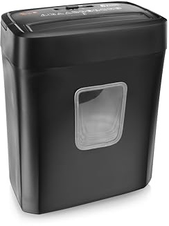 Peach Partikelschnitt Aktenvernichter P4-8 Blatt Schredder - 16 Liter/200 A4-5 x 18 mm Partikelgröße (P-4) - Aktenschredder PS500-31A