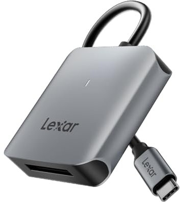 Lexar RW510 CFexpress Type B Card Reader, Up to 10Gbps, USB 3.2 Gen 2 CF Memory Card Reader for CFe Type B Card, CF Card Reader Includes USB Type-C Cable (LRW510U-BNHNG)