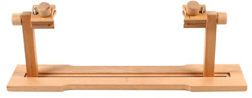 Stickständer Halterung aus Holz Drehbarer Stickständer Tisch Kreuzstichhalter Holzrahmen Rahmen Verstellbarer Drehbarer Stickrahmenständer DIY Handwerk Stickerei Nähen Werkzeuge