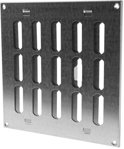 Repa Market Cubierta de ventilación de aire ajustable galvanizada para interiores y exteriores, rejilla de ventilación de refrigeración para el hogar, garaje, cobertizo, registro de apertura y cierre