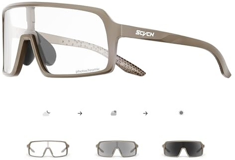 SCVCN Selbsttönend Fahrradbrille Photochromatische Herren Damen MTB 06
