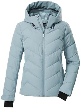 killtec Damen Skijacke/Steppjacke/Funktionsjacke in Daunenoptik mit Kapuze und Schneefang KSW 31 WMN SKI QLTD JCKT, hell eisblau, 42, 43417-000